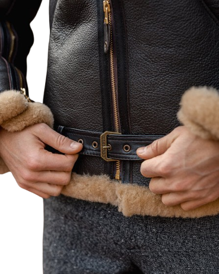 Men's B3 RAF Aviator Sheepskin Shearling Leather Jacket