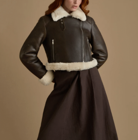 Women’s Dark Brown Shearling Jacket