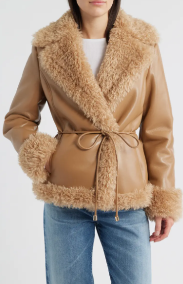 Women’s Faux Shearling Wrap Jacket 3